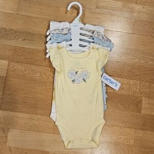 NWT Carter's Baby Girl's Bodysuit Baby Cloth Onesie Size 3 Month Set Of 5